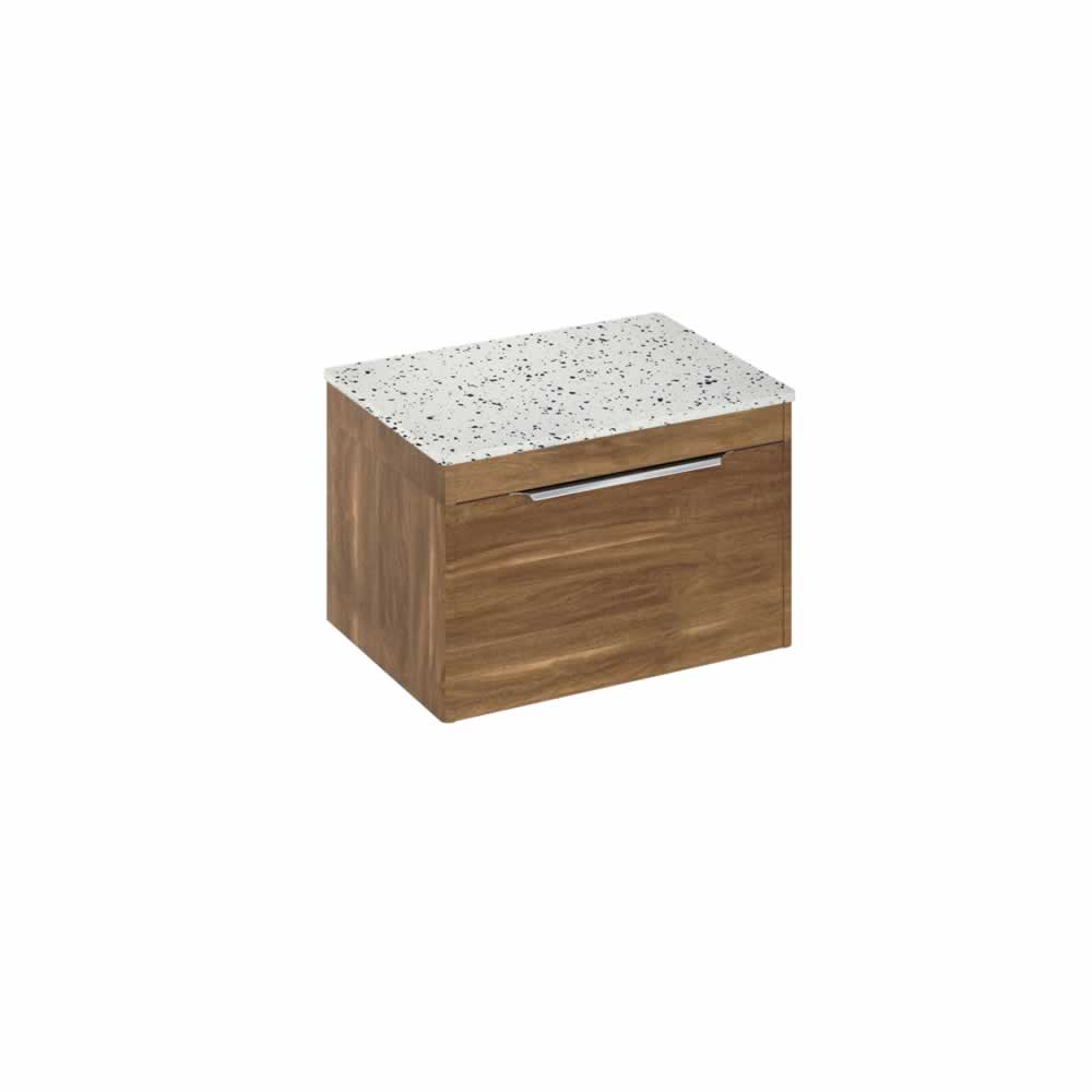 Shoreditch 65cm single drawer Caramel with Ice Blue Worktop